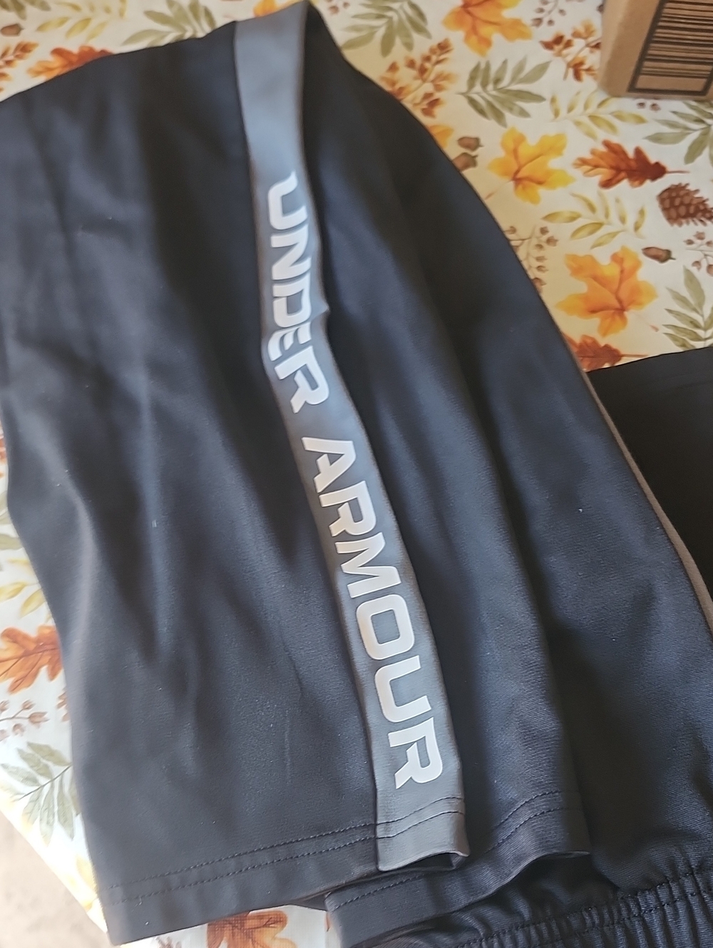 2 Pairs Under Armour Black Joggers with Gray Side Logo Stripe